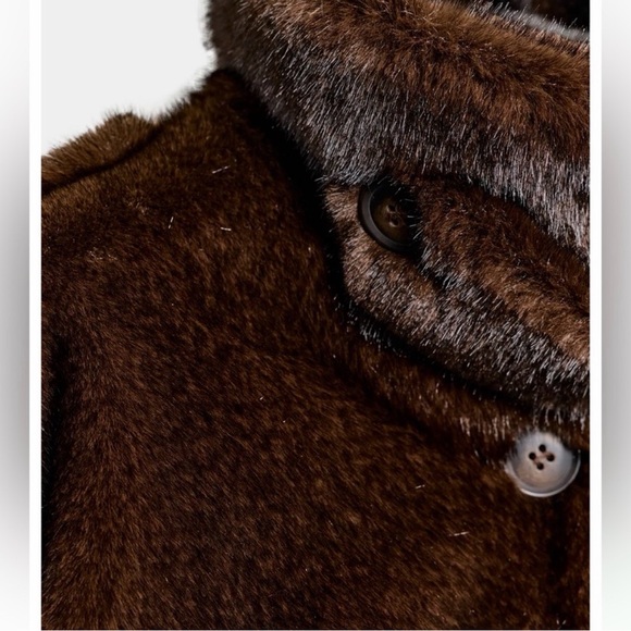 NWT Zara Faux Fur bomber jacket - size medium - Picture 7 of 11